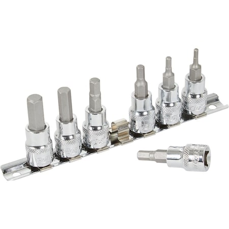 Channellock Metric 3/8 In. Drive 6-Point Hex Bit Socket Set 7-Piece 372404